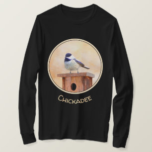 Kip over vogelschilderende oorspronkelijke vogelku t-shirt