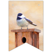Kip over vogelschilderende oorspronkelijke vogelku vlaggetjes (Tweede vlag)
