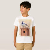 Kip over vogelschilderkunst t-shirt (Voorkant volledig)