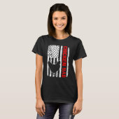 Kip Papa Amerikaanse Vlag T-shirt (Voorkant volledig)