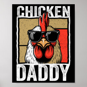 Kip papa haan boer grappige vaders dag voor poster