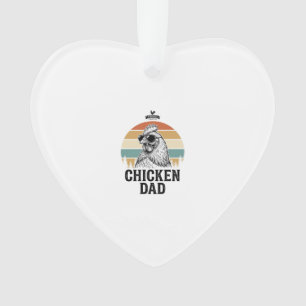 Kip Papa Vintage Zonsondergang Grappige Kip Liefhe Ornament