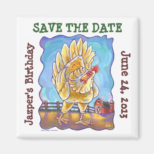 Kip Party Center Magneet (Voorkant)