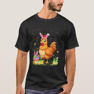 Kip Pasen Eierjacht Konijn Oor Kip Gelukkig Ea T-shirt