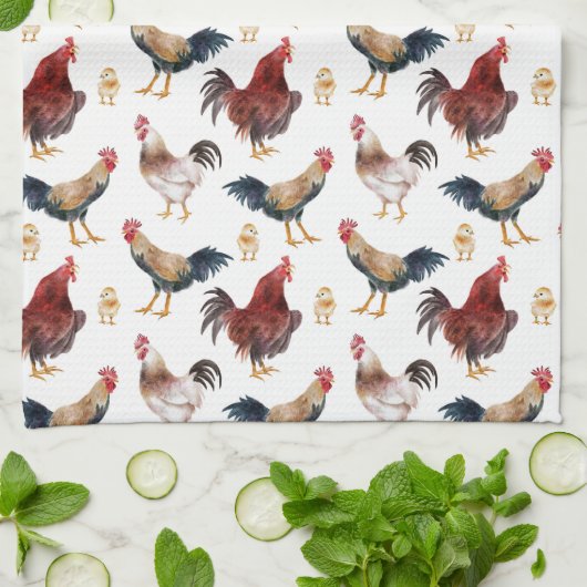 Kip Patroon Keuken Handdoeken (Gevouwen)