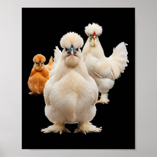 Kip, Pluizige Hen Squad Frontaal Starend Poster