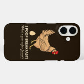 Kip poept ontbijt grappig ontwerp Case-Mate iPhone case (Achterkant (horizontaal))