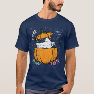 Kip Pompoen Halloween Kostuum Boerderij Animal Tri T-shirt