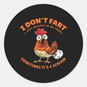 Kip Poot Niet Gewoon Fluister In Mijn Broek Grappi Ronde Sticker