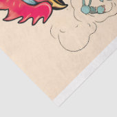 Kip Portret in Bloemen 6 Decoupage Papier (Detail)