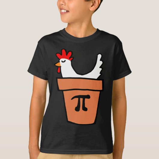 Kip Pot Pastei Grappige Wiskunde Liefhebber Pi Dag T-shirt (Voorkant)