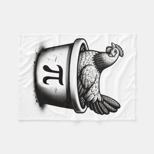 Kip Pot Pastei Grappige Wiskunde Pun Kip Pot Pi Da Fleece Deken (Voorkant (Horizontaal))