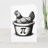Kip Pot Pastei Grappige Wiskunde Pun Kip Pot Pi Da Kaart (Voorkant)