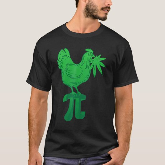 Kip Pot Pastei Pi Dag Wiet Punt Wiskunde Nummers M T-shirt (Voorkant)
