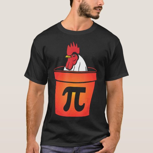 Kip Pot Pastei Pot Pi Wiskunde Taart T-shirt (Voorkant)