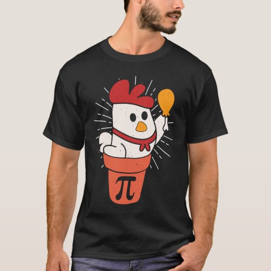 Kip Pot Pastei Wiskunde Pun Pi-dag 14 maart T-shirt (Voorkant)