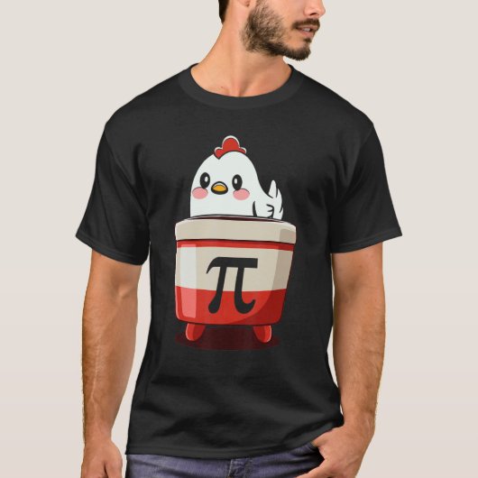Kip Pot Pastei Wiskundige grap Kip Pot Pi 2 T-shirt (Voorkant)