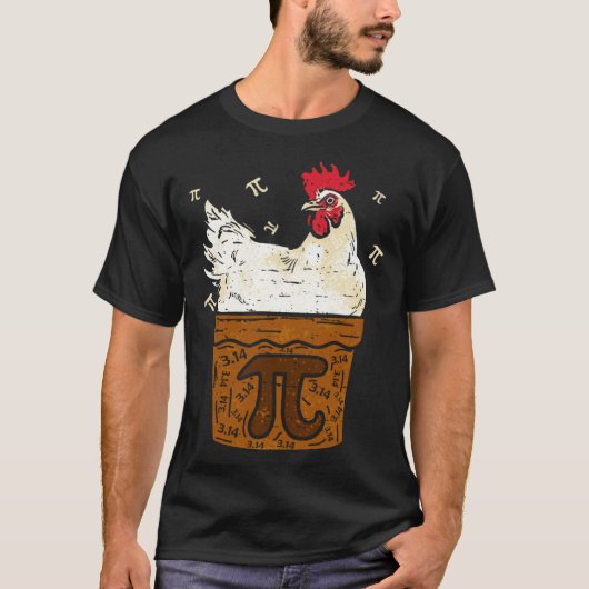 Kip Pot PI Dag Mannen Vrouwen Kinderen Wiskunde T-shirt (Voorkant)