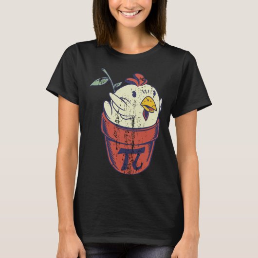 Kip Pot PI-dag Mannen Vrouwen Kinderen Wiskunde T-shirt (Voorkant)