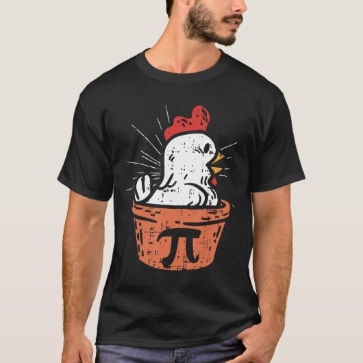 Kip Pot Pi Dag Taart Wiskunde Geek 314 T-shirt (Voorkant)