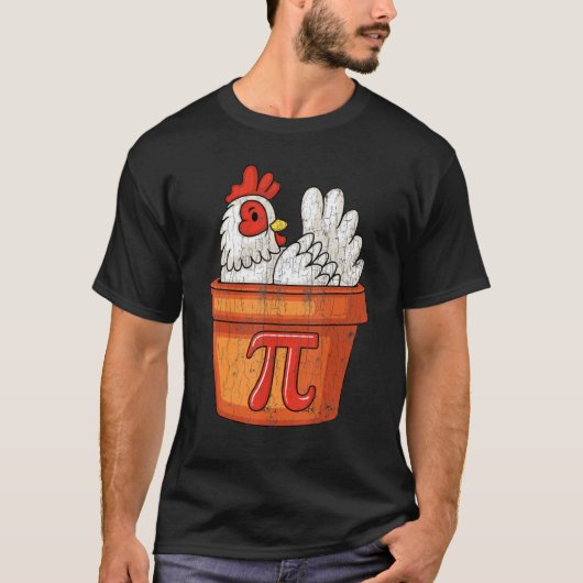 Kip Pot Pi Dag Taart Wiskunde Geek 3 14 T-shirt (Voorkant)