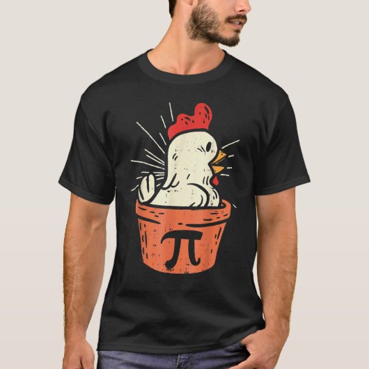 Kip Pot Pi Dag Taart Wiskunde Geek Cadeau 3 14 1 T-shirt (Voorkant)