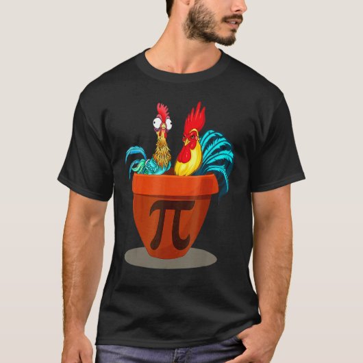 Kip Pot Pi Dag Taart Wiskunde Liefhebber Geek 314 T-shirt (Voorkant)