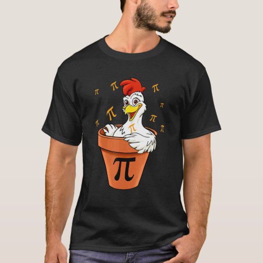 Kip Pot Pi-dag voor mannen vrouwen kinderen wiskun T-shirt (Voorkant)