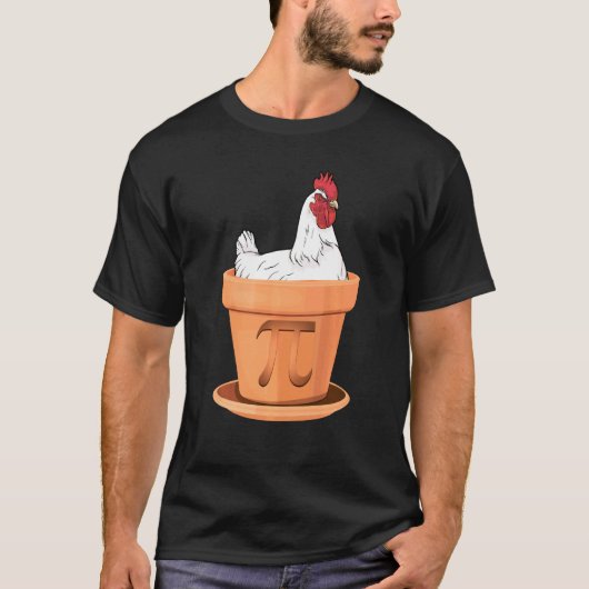 Kip Pot Pi Dag Wiskunde Leraar Student Hen Pastei T-shirt (Voorkant)