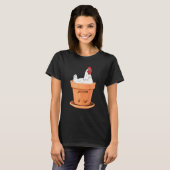 Kip Pot Pi Dag Wiskunde Leraar Student Hen Taart T-shirt (Voorkant volledig)