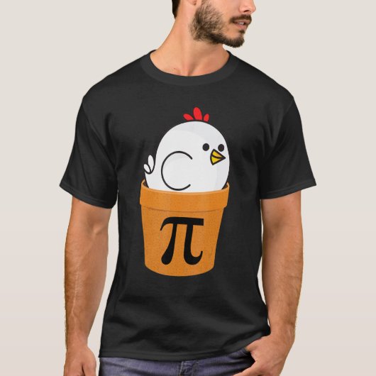 Kip Pot Pi Grappige Wiskunde Dag  1 T-shirt (Voorkant)