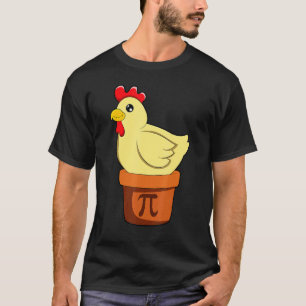 Kip Pot Pi Grappige Wiskunde Dag T-shirt