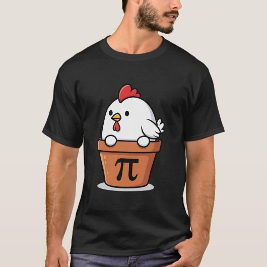 Kip Pot Pi Grappige Wiskunde Pi Dag Leraar Student T-shirt (Voorkant)