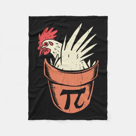 Kip Pot Pi Grappige Wiskundeleraar Pun Pi Dag  Fleece Deken (Voorkant)