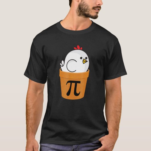 Kip Pot Pi-shirt, Grappig wiskundig cadeau 1 T-shirt (Voorkant)