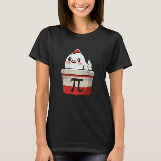 Kip Pot Pi Symbool Wiskunde Leraren Studenten T-shirt (Voorkant)