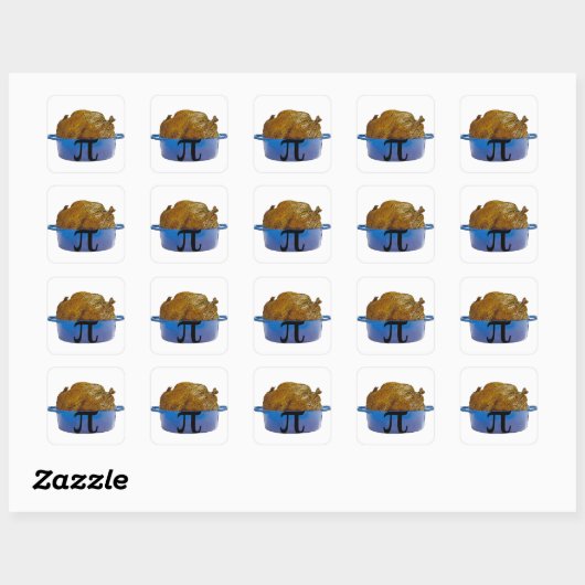 Kip Pot Pi Vierkante Sticker (Vel)