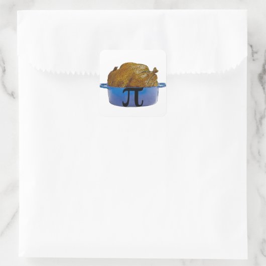 Kip Pot Pi Vierkante Sticker (Tas)