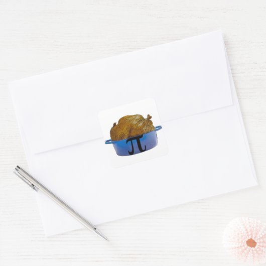 Kip Pot Pi Vierkante Sticker (Envelop)