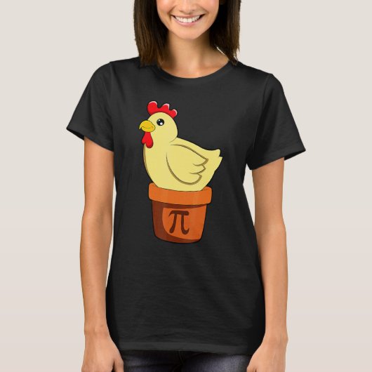 Kip Pot Pi Wiskunde Dag T-shirt (Voorkant)