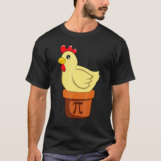 Kip Pot Pi Wiskunde Dag T-shirt (Voorkant)