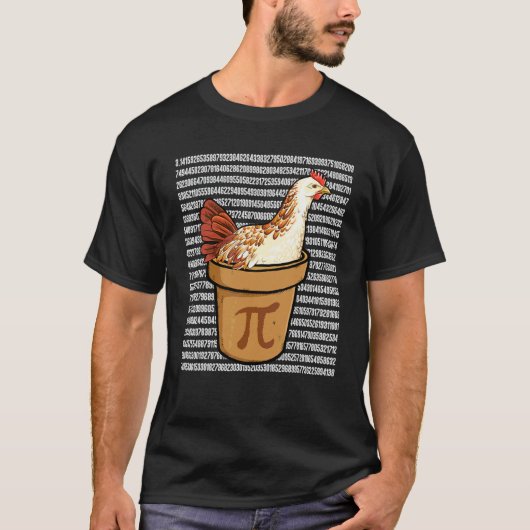 Kip Pot Pi Wiskunde Docent Gelukkige Pi Dag T-shirt (Voorkant)