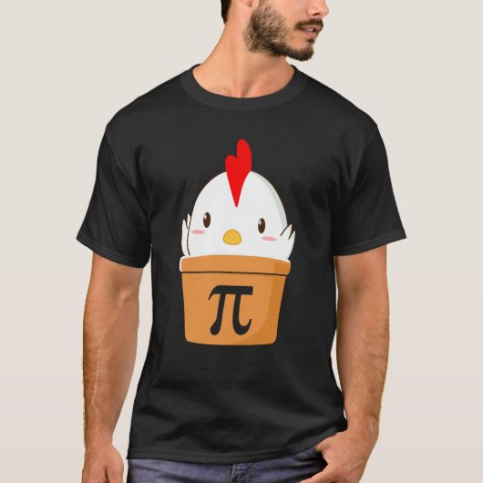 Kip Pot Pi Wiskunde Wetenschapsdag T-shirt (Voorkant)