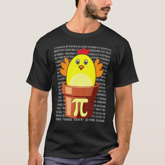 Kip Pot Pie Pi-dag Wiskundeleraren T-shirt (Voorkant)