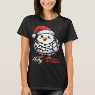 Kip Prettig Kerstfeest Lichtjes Kerstman Mutse Ker T-shirt
