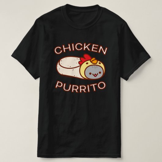 KIP PURRITO Kat Burrito T-SHIRT (Design voorkant)