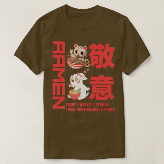 kip Ramen Lovers ramen Japans kawaii anime d T-shirt (Design voorkant)
