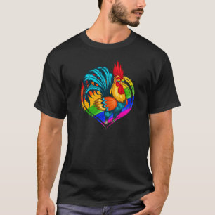 Kip Regenboog Hart Dier Gay Pride Lgbt T-shirt