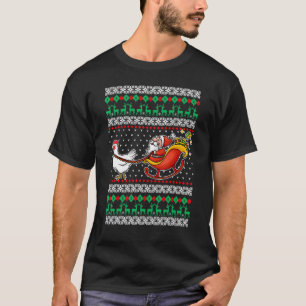 Kip Rendier Kerstman UGLY Kerst Pyjama T-shirt