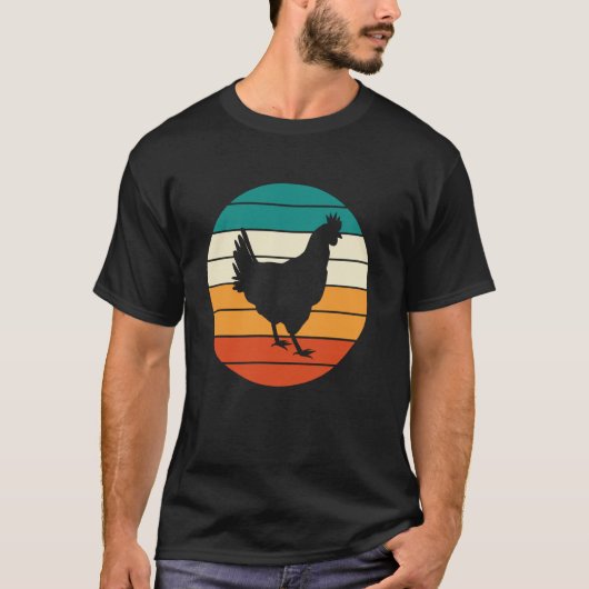 Kip Retro Grafisch T-shirt (Voorkant)
